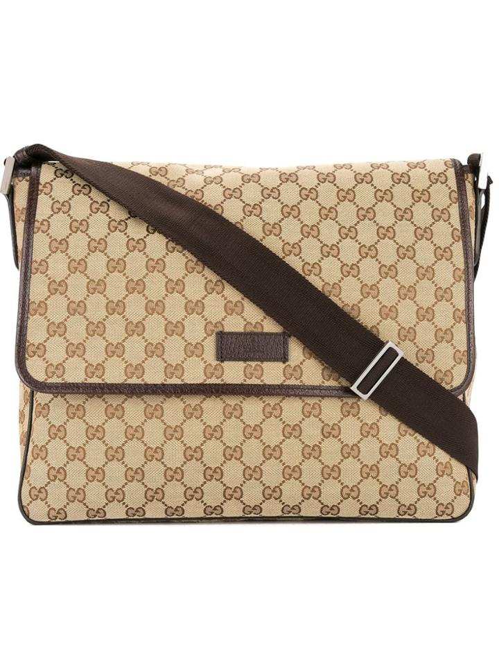 Gucci Vintage Gucci Gg Pattern Cross Body Shoulder Bag - Brown