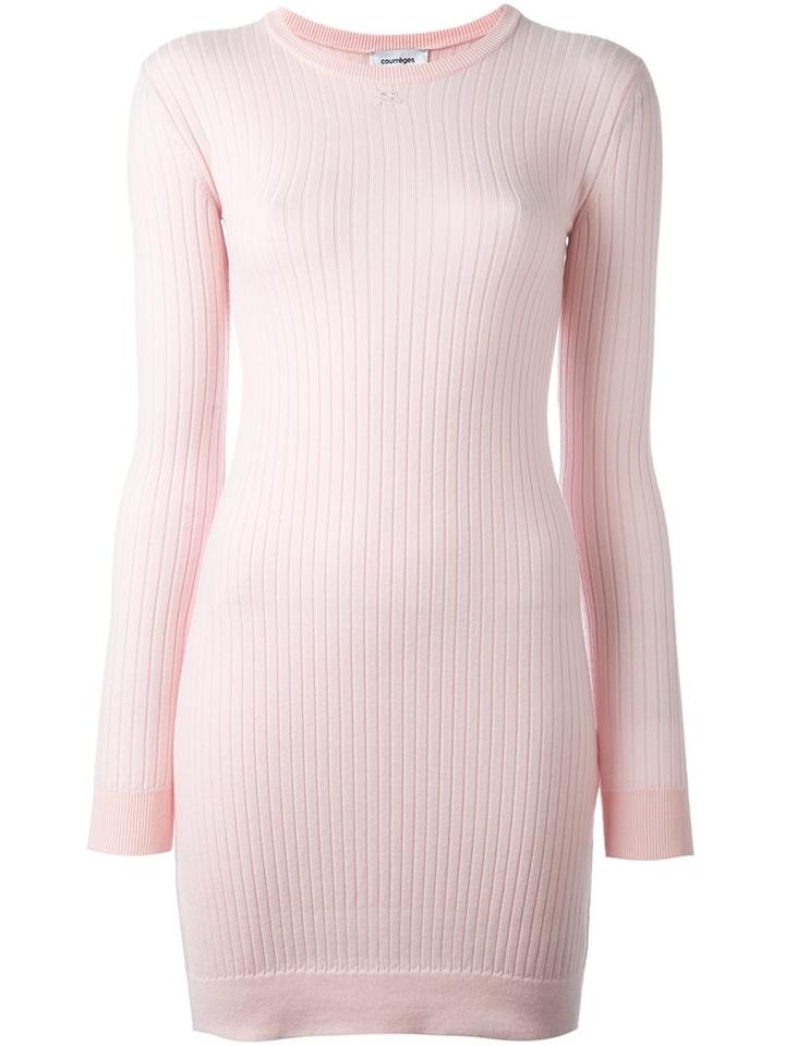 Courrèges Ribbed Knit Dress, Women's, Size: Ii, Pink/purple, Merino