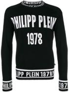 Philipp Plein Logo Intarsia Jumper - Black