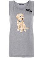 Dolce & Gabbana Embroidered Puppy Tank Top - Grey