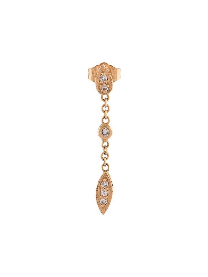 Jacquie Aiche '3 Diamond Cluster Baguette' Stud, Women's, Metallic