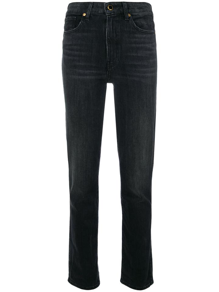 Khaite Cropped Denim Jeans - Black