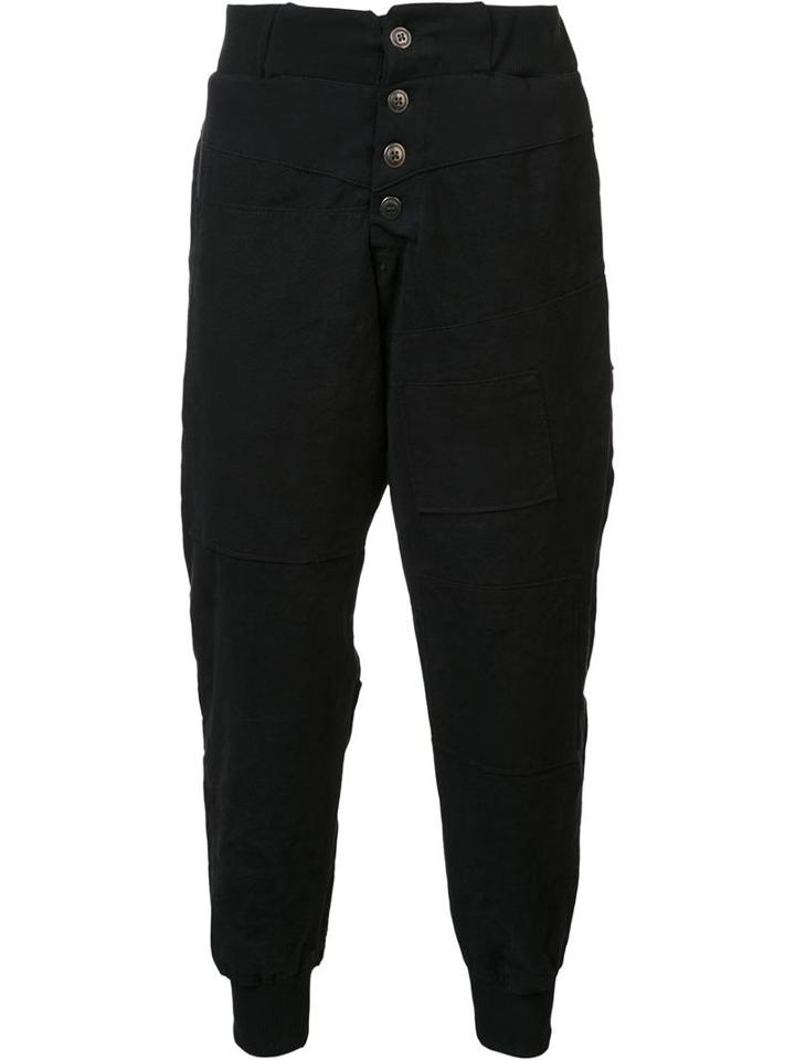 Greg Lauren Tent Lounge Pants, Men's, Size: 2, Black, Cotton