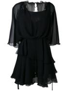 Talbot Runhof - Sheer Mini Dress - Women - Polyester - 40, Black, Polyester