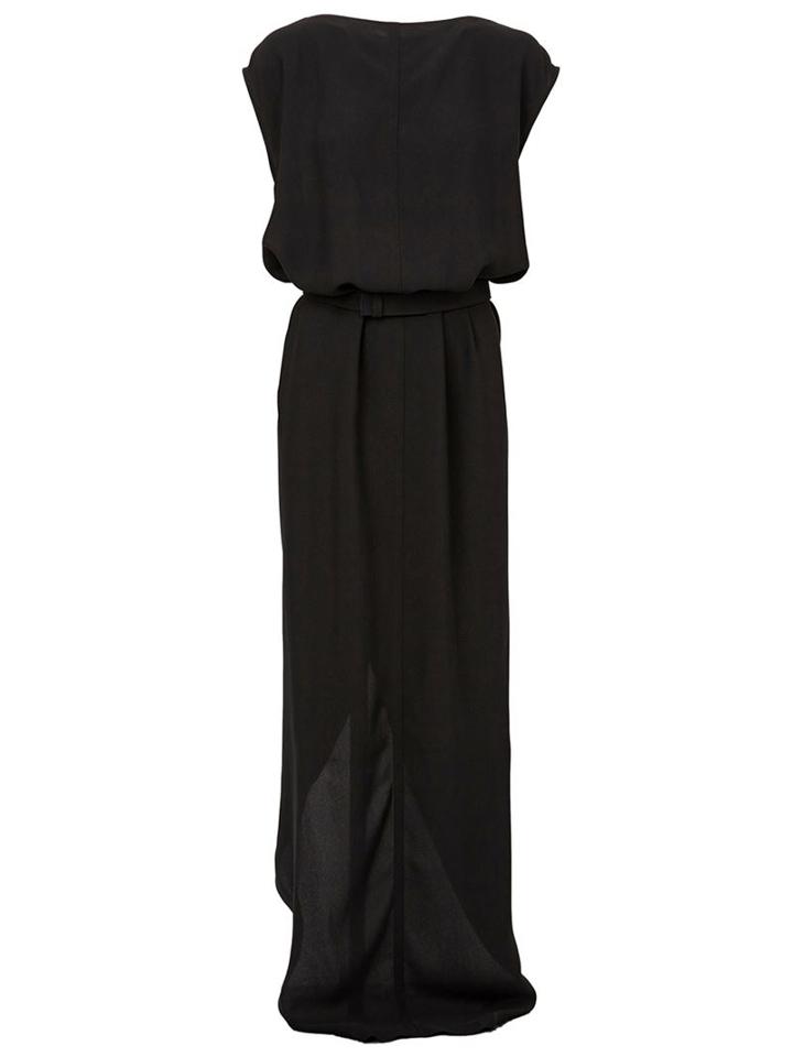 Rick Owens Round Neck Evening Dress, Women's, Size: 40, Black, Acetate/viscose