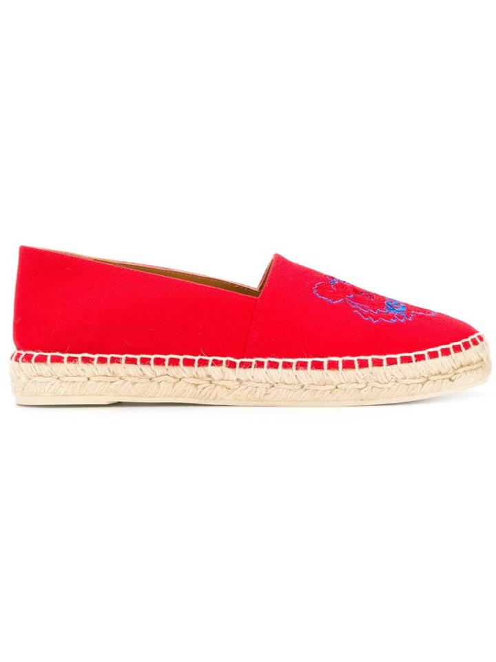 Kenzo Raffia Sole Espadrilles - Red