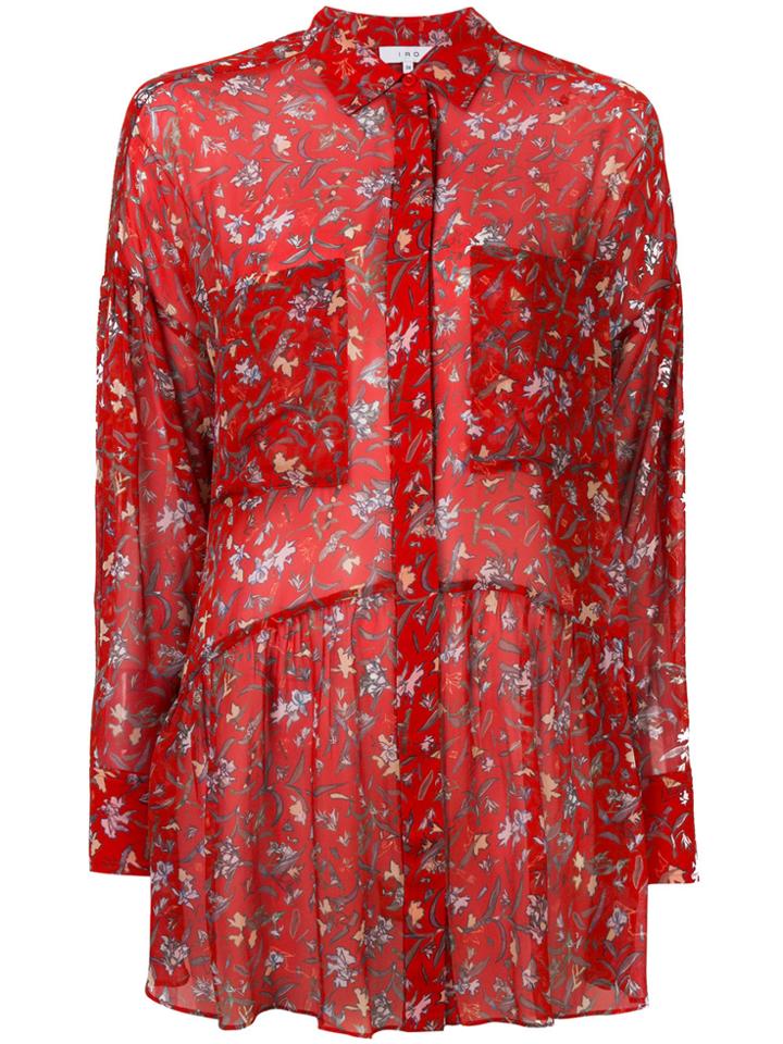 Iro Floral Print Shirt - Red