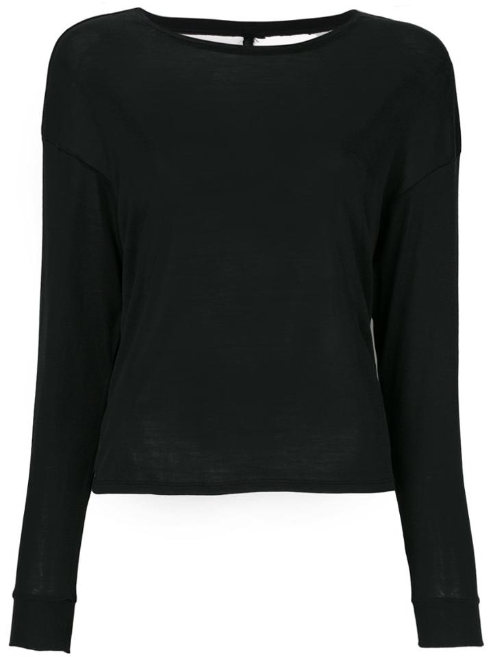 Unravel Project Open Back Jumper - Black