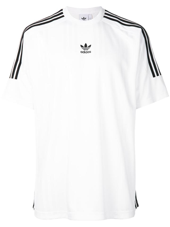 Adidas Adidas Originals 3 Stripes Jacquard Jersey T-shirt - White
