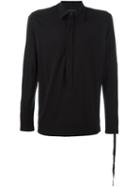 Ann Demeulemeester Grise Polo Collar Jumper, Men's, Size: Small, Black, Cotton/cashmere