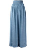 Forte Forte - Flared Pants - Women - Cotton/linen/flax - 0, Blue, Cotton/linen/flax