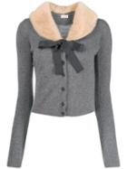 Valentino Pre-owned Tied Detail Buttoned Cardigan - Grey