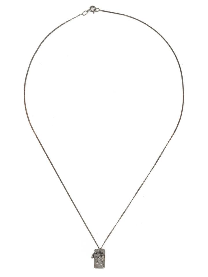 Ros Millar 'textured Tag' Necklace - Metallic