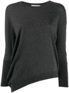 Pringle Of Scotland Asymmetric Panelled Jumper - Grey