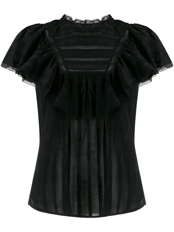 Isabel Marant Étoile Ruffled Trim Blouse - Black