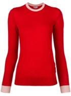 Moncler Contrast Colour Sweater - Red