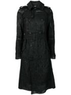 Comme Des Garçons Pre-owned Embroidered Double Breasted Coat - Black