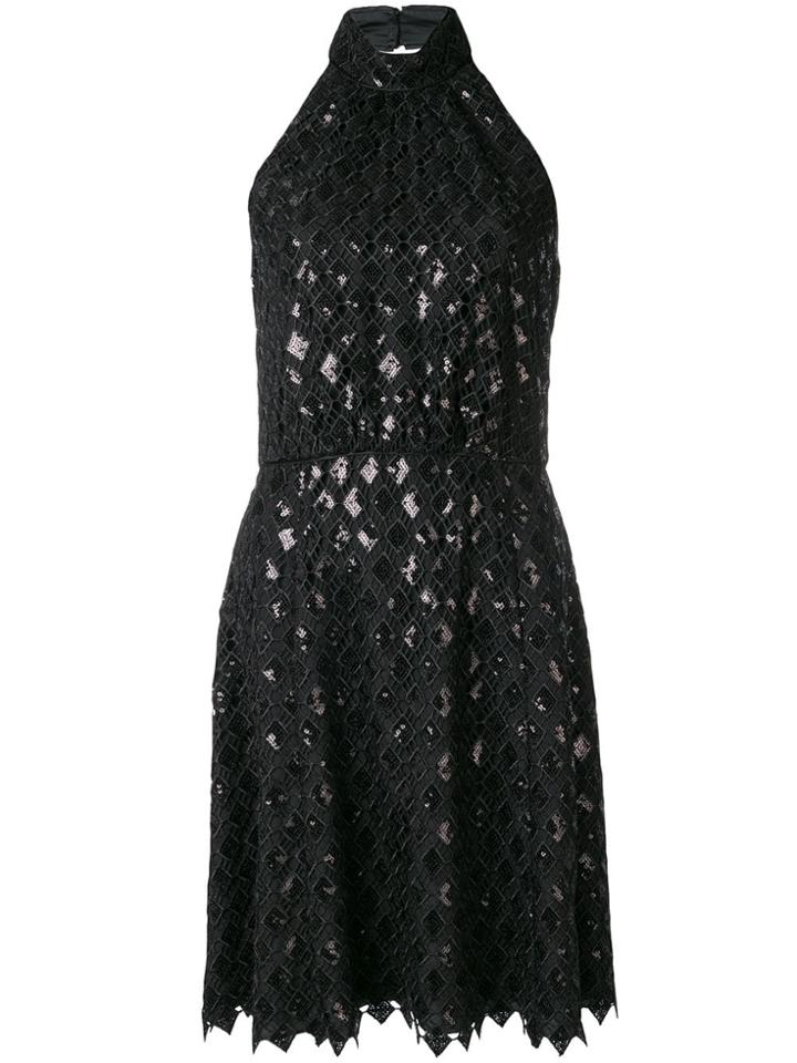 Emporio Armani Diamond Macramé Dress - Black