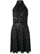Emporio Armani Diamond Macramé Dress - Black