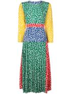 Rixo Patterned Pleat Dress - Multicolour