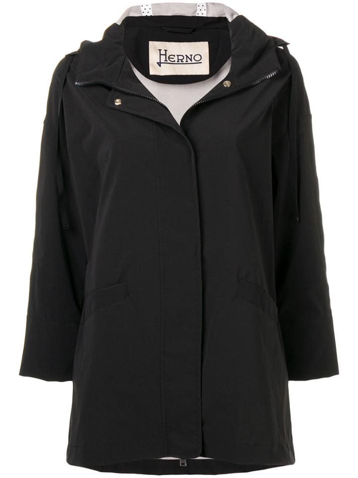 Herno Concealed Front Jacket - Black