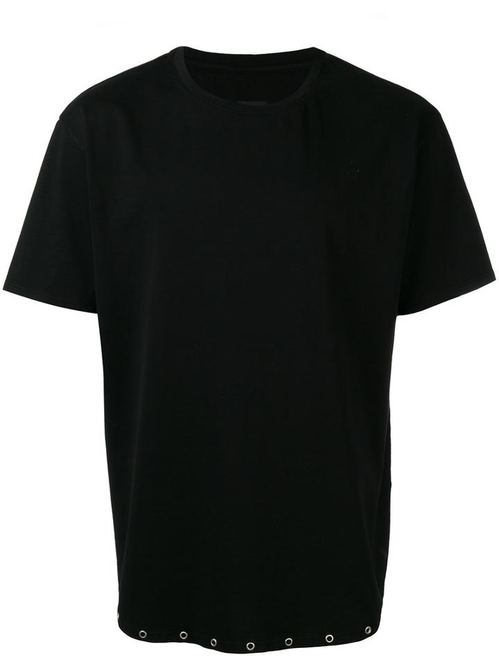 Rta Eyelet Hem T-shirt, Men's, Size: Xs, Black, Cotton