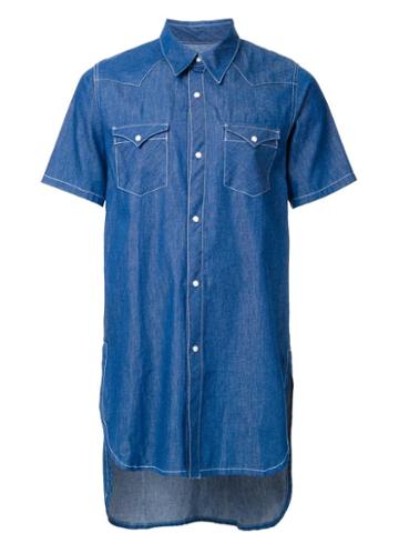 Kidill Shortsleeved Denim Shirt, Men's, Size: Medium, Blue, Cotton
