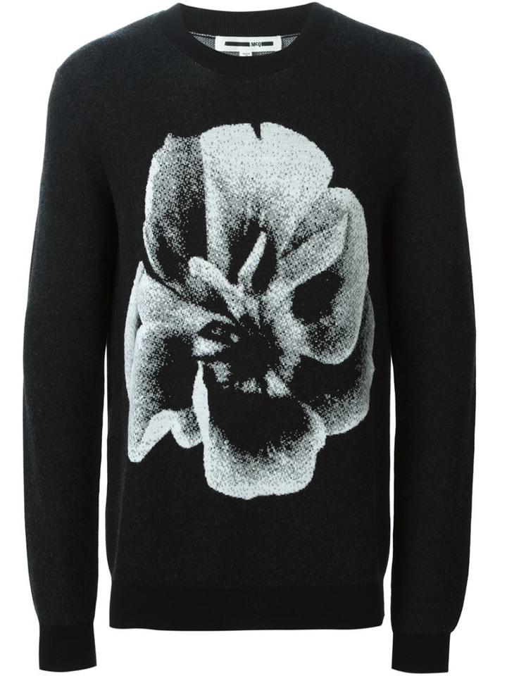 Mcq Alexander Mcqueen Flower Print Sweater