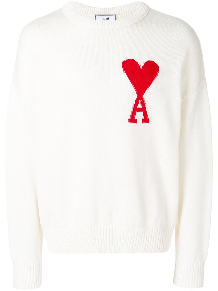 Ami Alexandre Mattiussi Oversized Ami De Coeur Crewneck Sweater -
