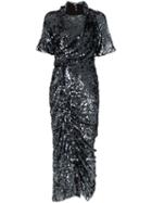 Preen By Thornton Bregazzi Sophia Sequin-embellished Ruched Midi-dress