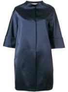 Gianluca Capannolo Glossy Collarless Coat - Blue