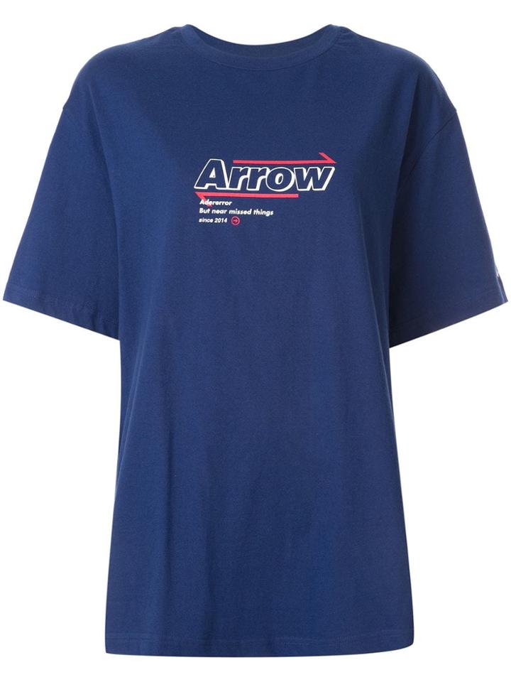 Ader Error Arrow Print Oversized T-shirt - Blue