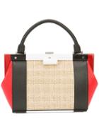 Perrin Paris - Mini Structured Tote Bag - Women - Leather/rattan Fibres - One Size, Red, Leather/rattan Fibres