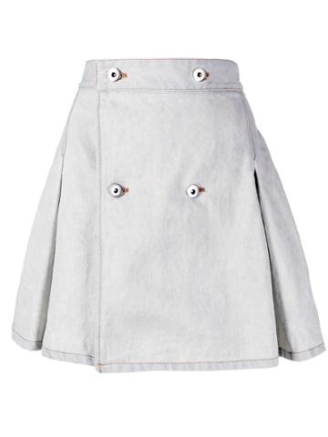 Matthew Adams Dolan A-line Denim Skirt - White