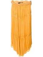 Jay Ahr Rope Detail Handkerchief Skirt, Women's, Size: 38, Yellow/orange, Silk/nylon
