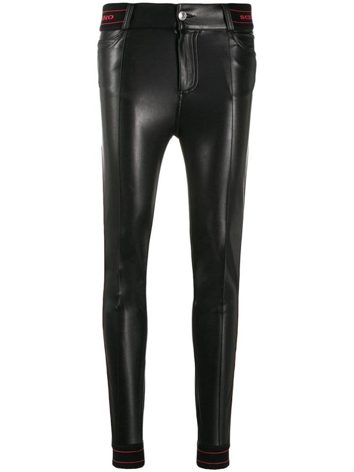 Ermanno Scervino Contrast Band Skinny Trousers - Black
