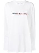 Alexander Wang Logo Print Longsleeved T-shirt - White