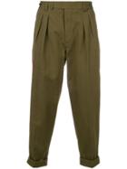 Pt01 Casual Cropped Trousers - Green