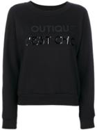 Boutique Moschino Tonal Print Sweatshirt - Black
