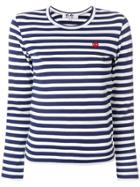 Comme Des Garçons Play Striped T-shirt - White