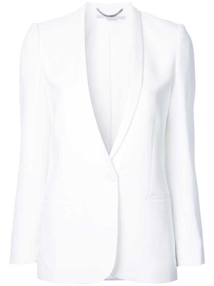 Stella Mccartney - Tailored Jacket - Women - Cotton/spandex/elastane/acetate/viscose - 38, White, Cotton/spandex/elastane/acetate/viscose