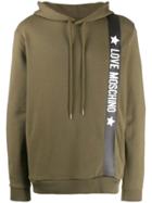 Love Moschino Logo Strip Hoodie - Green