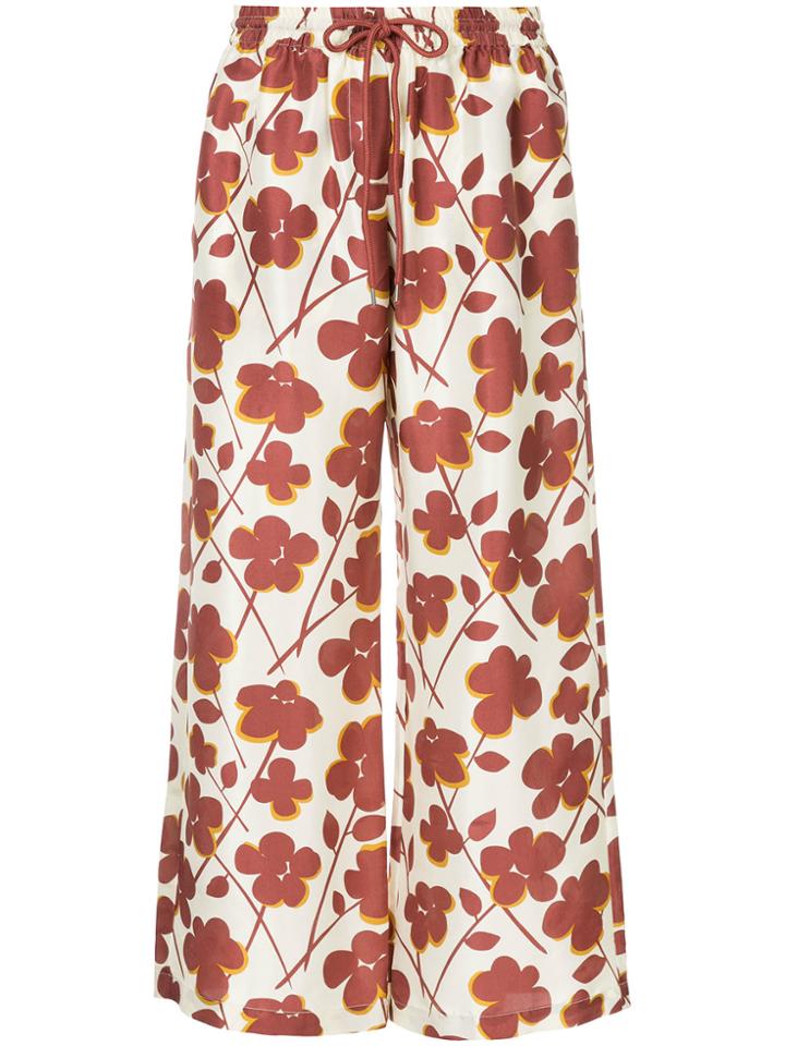 Lee Mathews Texan Rose Drawstring Trousers - Brown