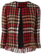 Tagliatore 'elsa' Cropped Jacket, Women's, Size: 44, Red, Acrylic/polyester/cupro/virgin Wool