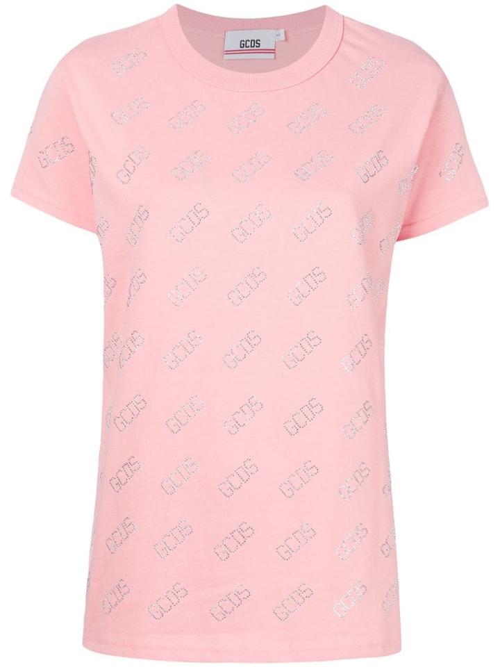 Gcds Embellished Logo T-shirt - Pink