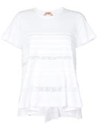 No21 Lace Panel T-shirt - White