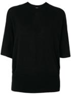 Lanvin - Slit Detail Knitted Top - Women - Spandex/elastane/wool - M, Black, Spandex/elastane/wool