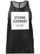 Opening Ceremony Logo Perforated Racerback Top - Black