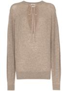 Khaite Emma Tie-neck Jumper - Neutrals
