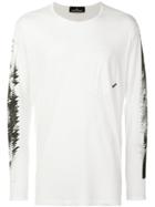Stone Island Shadow Project Graphic Print Long Sleeve Top - White